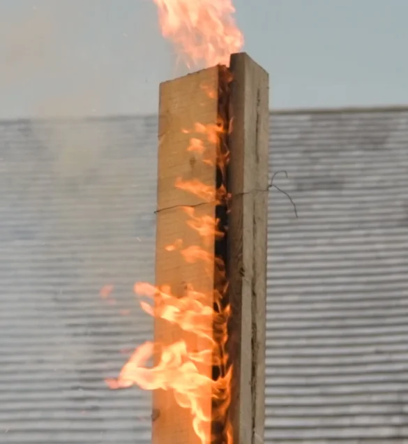 Traditionele Yakisugi brandtechniek - Hout wordt gecontroleerd verbrand volgens eeuwenoude Japanse methode